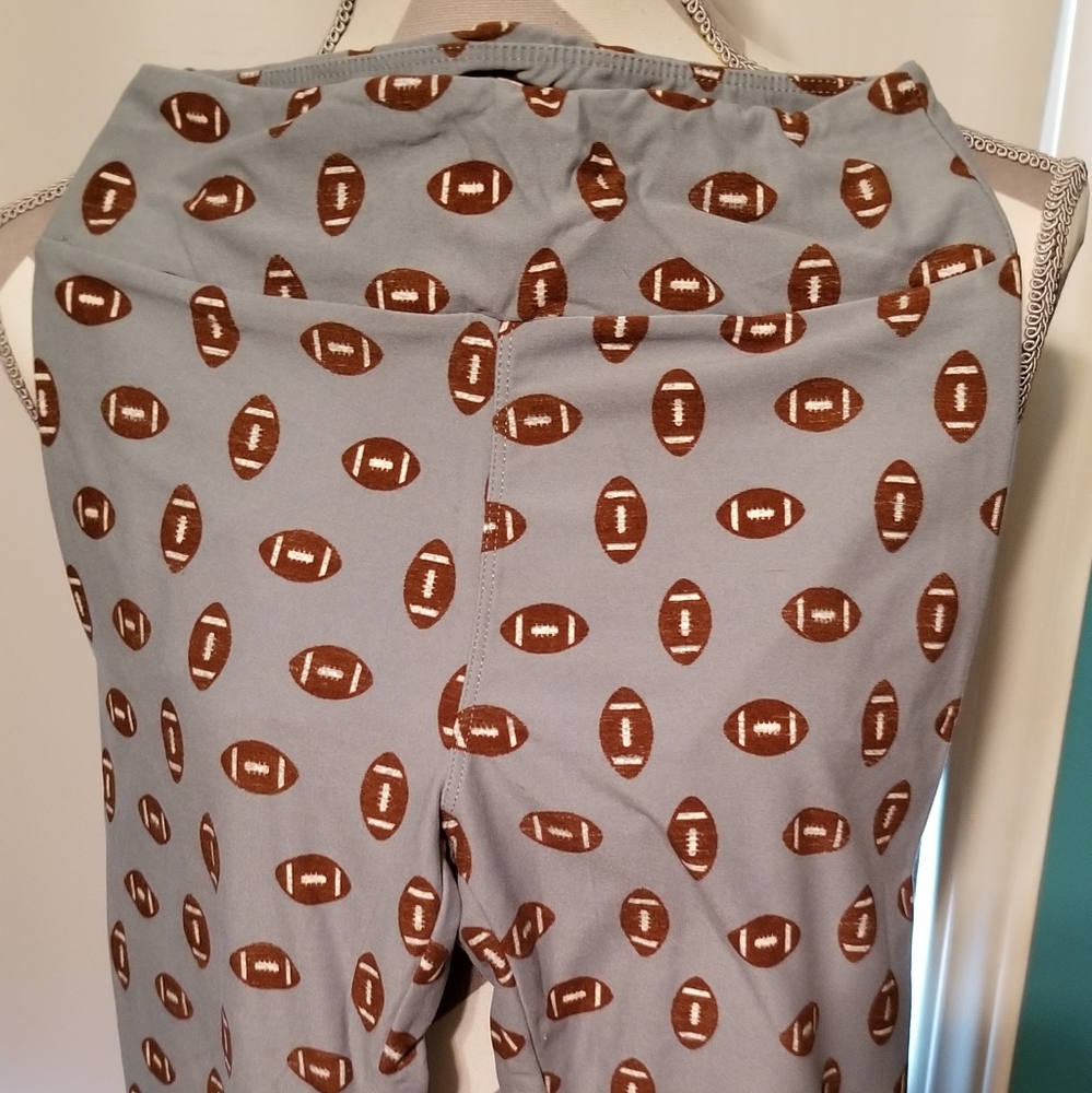 NWT, LULAROE OS LEGGINGS FOOTBALL